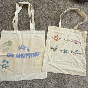 Set of 2 distrssed totes